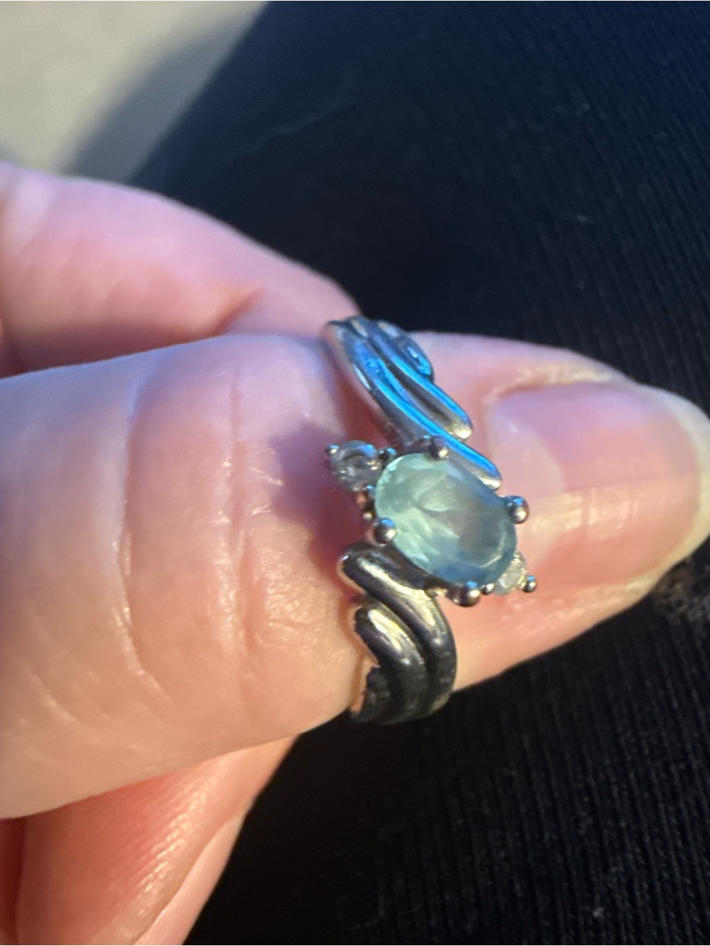 Genuine Blue Topaz Ring SIZE 8